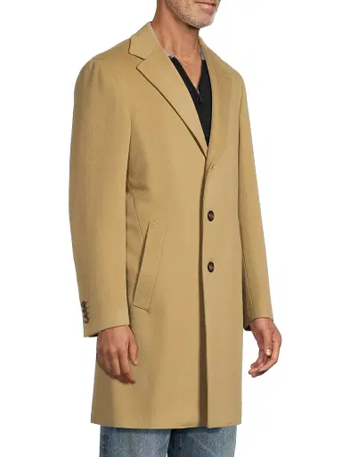 Canali Men's Basic Wool-Cashmere Topcoat - Tan | Thumbnail 4