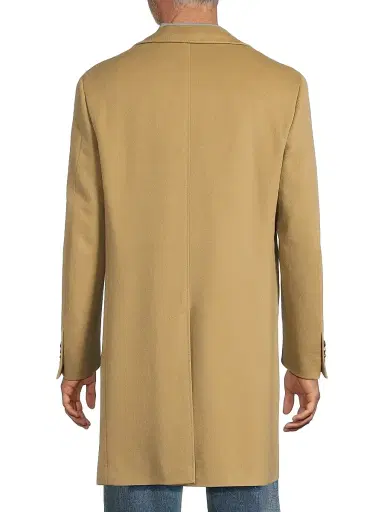 Canali Men's Basic Wool-Cashmere Topcoat - Tan | Thumbnail 5