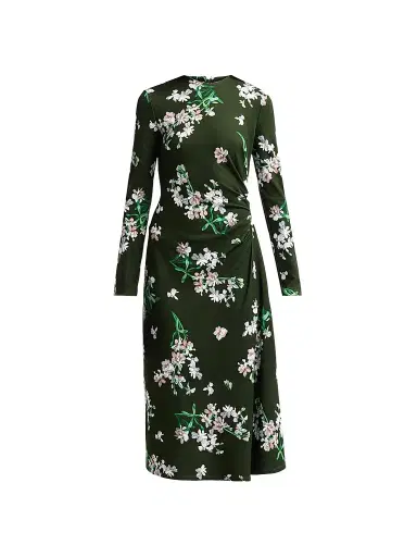 Erdem Women's Floral Ponte Long-Sleeve Midi Dress | Thumbnail 1 Erdem Women's Floral Ponte Long-Sleeve Midi Dress | Thumbnail 1