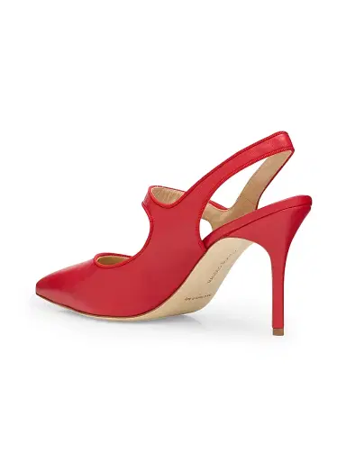 Manolo Blahnik Women's Camparisli 90MM Leather Mary Jane Pumps - Red - Size 8.5 | Thumbnail 3 Manolo Blahnik Women's Camparisli 90MM Leather Mary Jane Pumps - Red - Size 8.5 | Thumbnail 3