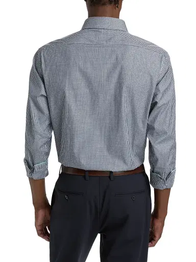 Alder & Green Men's Slim-Fit Gingham Cotton Shirt | Thumbnail 5 Alder & Green Men's Slim-Fit Gingham Cotton Shirt | Thumbnail 5