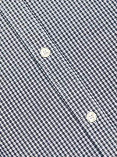 Alder & Green Men's Slim-Fit Gingham Cotton Shirt - Blue Stripe - Size 16 | Thumbnail 7