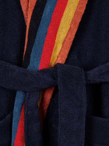 Paul Smith Men's Cotton Striped-Collar Dressing Gown - Size XL | Thumbnail 3