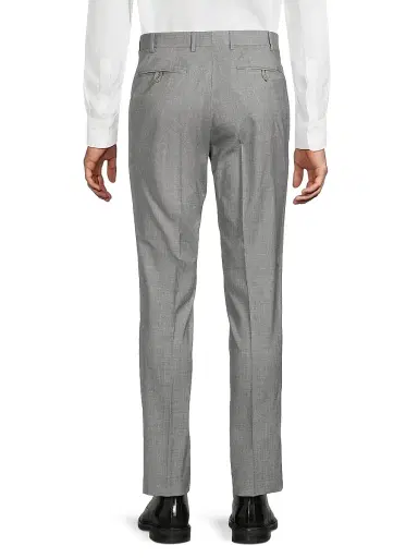 Canali Men's Classic Solid Dress Trousers - Grey | Thumbnail 5 Canali Men's Classic Solid Dress Trousers - Grey | Thumbnail 5