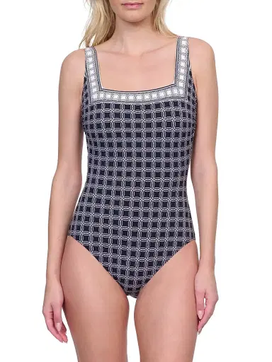 Gottex Swimwear Women's Golden Chic One-Piece Swimsuit - Black Cream - Size 12 | Thumbnail 1 Gottex Swimwear Women's Golden Chic One-Piece Swimsuit - Black Cream - Size 12 | Thumbnail 1