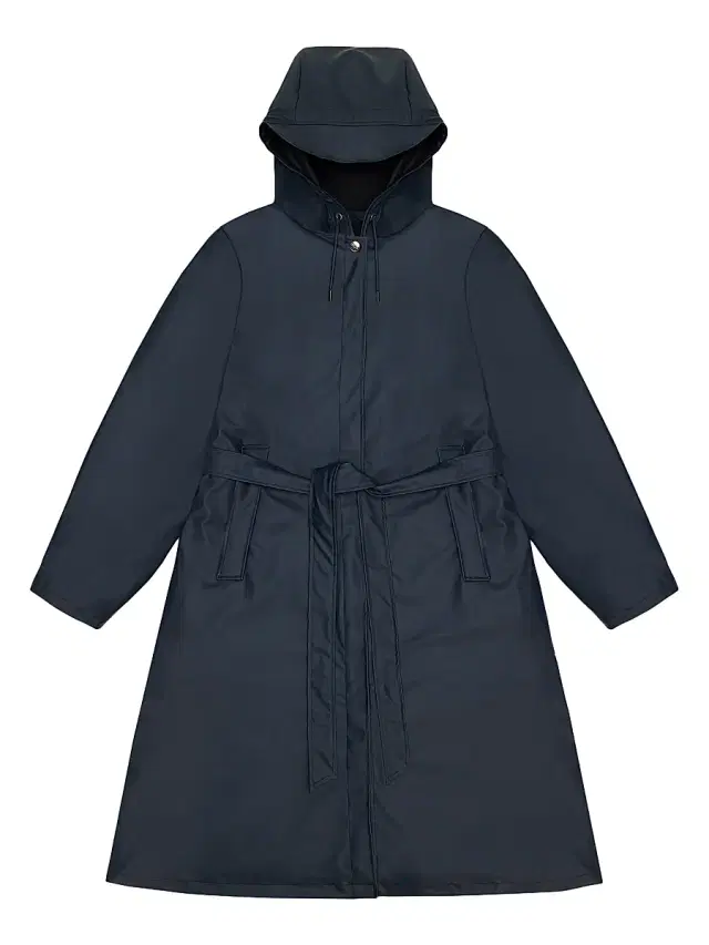 Rains Women's A-Line Longer W Jacket - Navy
