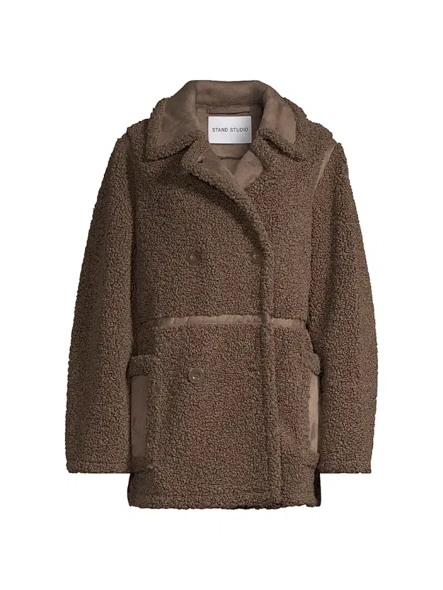 Stand Studio Women's Chloe Faux Suede Jacket - Ebony Brown