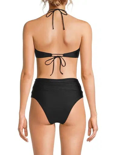 Shani Shemer Women's Juno Halter Bikini Top - Black | Thumbnail 5