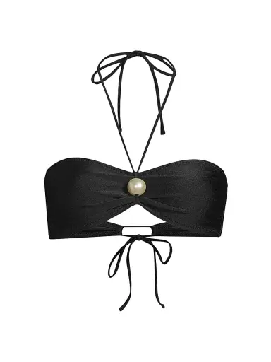 Shani Shemer Women's Juno Halter Bikini Top - Black | Thumbnail 1