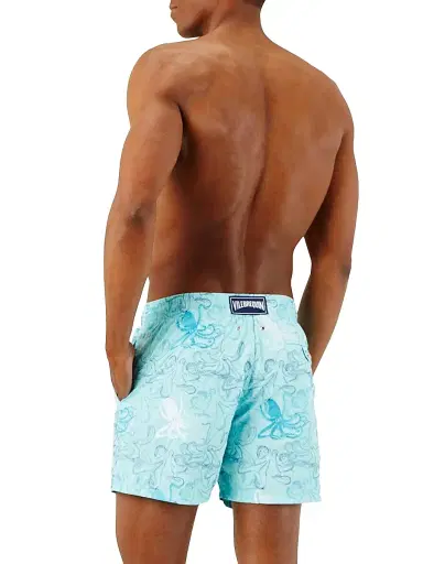Vilebrequin Men's Poulpes Embroidered Swim Shorts - Lagon | Thumbnail 2