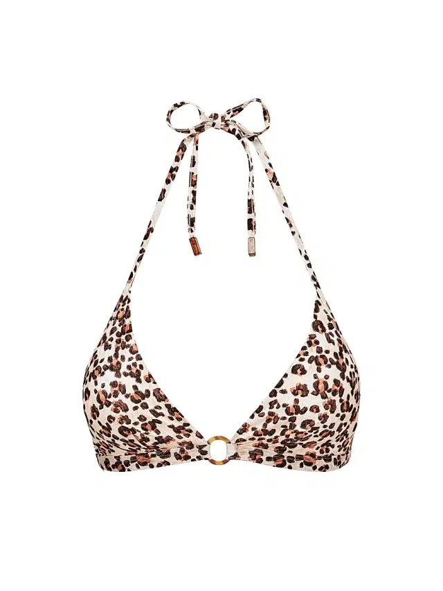 Vilebrequin Women's Turtles Leopard String Bikini Top - Paille