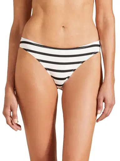 Vilebrequin Women's Striped Low-Rise Bikini Bottom - Noir Blanc | Thumbnail 3 Vilebrequin Women's Striped Low-Rise Bikini Bottom - Noir Blanc | Thumbnail 3