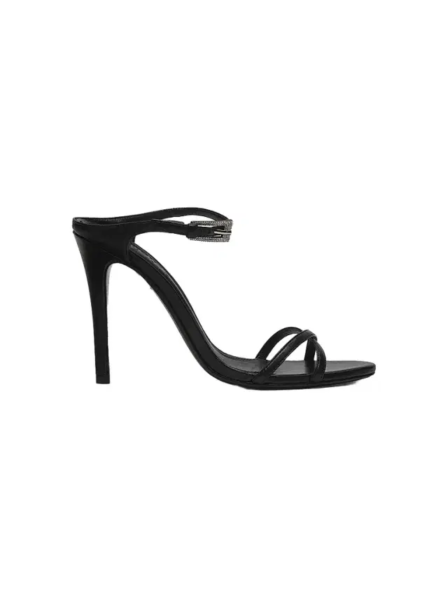 Schutz Women's Aileen Glam 110MM Crystal-Buckle Leather Sandals - Black