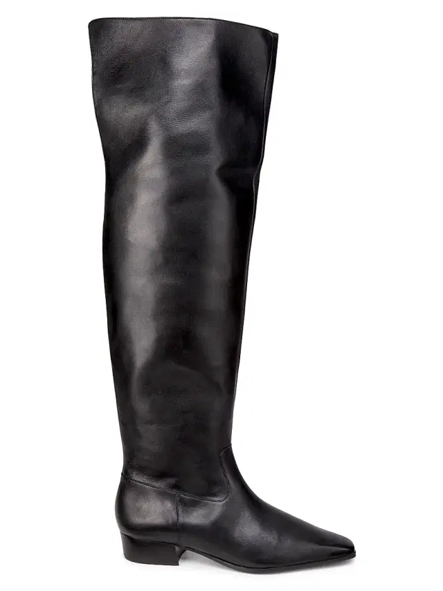 Schutz Women's Helena Over-The-Knee Leather Boots - Black