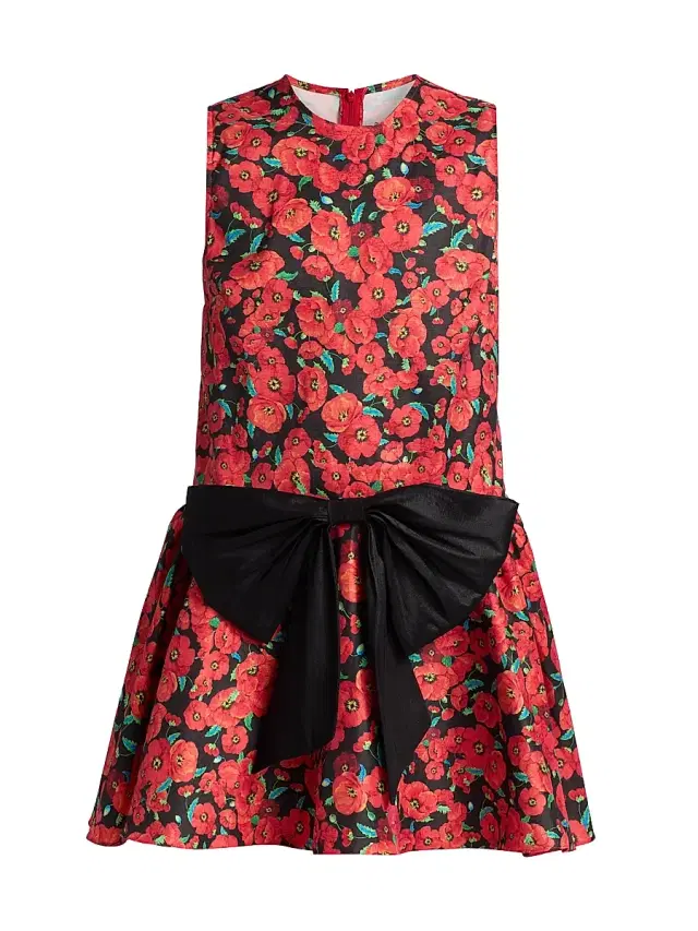 Kika Vargas Women's Nellie Floral A-Line Minidress - Red