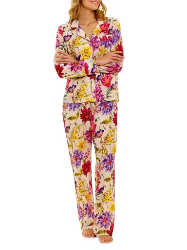 THE LAZY POET Women's Emma Wind 2-Piece Cotton Pajama Set | Thumbnail 1 THE LAZY POET Women's Emma Wind 2-Piece Cotton Pajama Set | Thumbnail 1