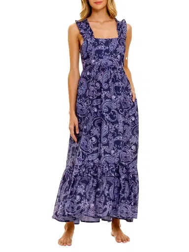 THE LAZY POET Women's Summer Soirée Mika Syrus Linen Maxi Dress | Thumbnail 1 THE LAZY POET Women's Summer Soirée Mika Syrus Linen Maxi Dress | Thumbnail 1