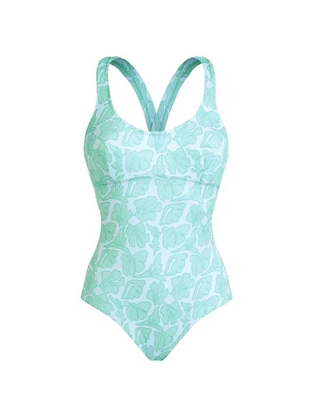 Vilebrequin Women's Seashell-Print Jersey One-Piece Swimsuit - Blanc