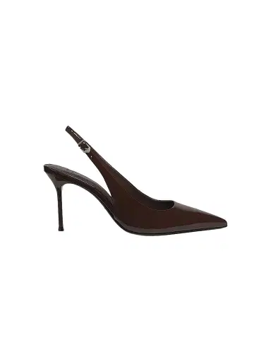 Schutz Women's Paola 90MM Patent Leather Slingback Pumps - Root Brown | Thumbnail 1