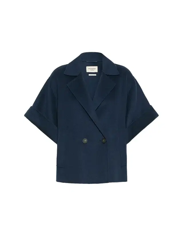 Weekend Max Mara Women's Short Wool Broadcloth Coat - Navy