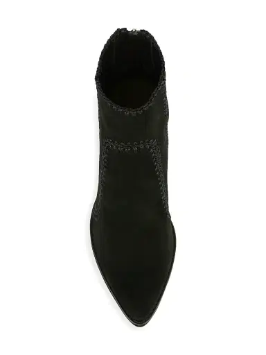 Alexandre Birman Women's Benta Embroidered Suede Ankle Boots - Black | Thumbnail 5