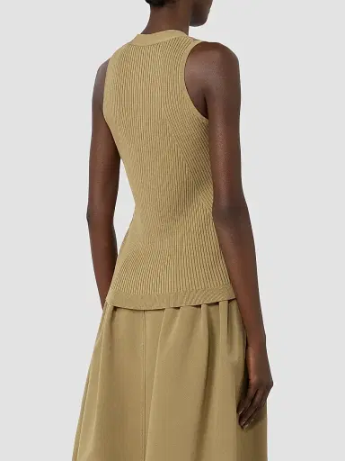 Max Mara Women's Cotton and Viscose Yarn Gilet | Thumbnail 4 Max Mara Women's Cotton and Viscose Yarn Gilet | Thumbnail 4