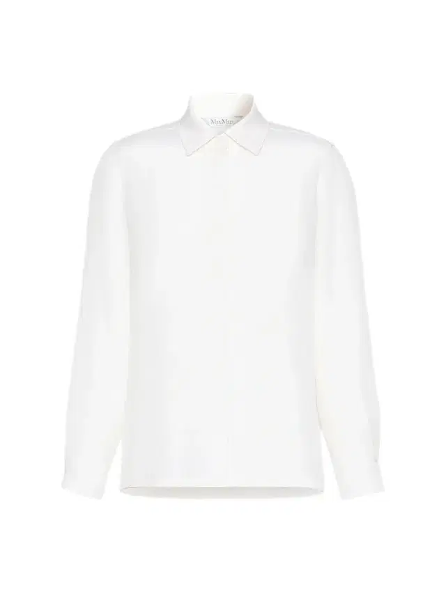 Max Mara Women's Silk Crepe De Chine Shirt - White