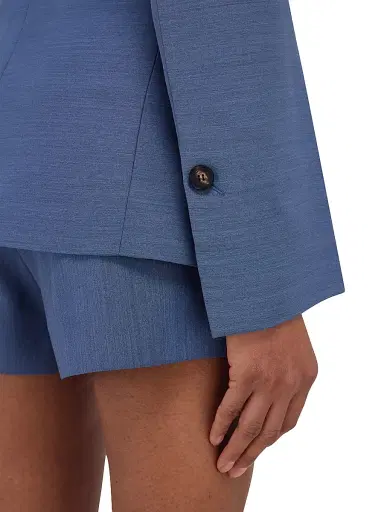 FERRAGAMO Women's Faille Single-Breasted Blazer - Graphite | Thumbnail 5 FERRAGAMO Women's Faille Single-Breasted Blazer - Graphite | Thumbnail 5