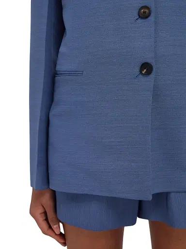 FERRAGAMO Women's Faille Single-Breasted Blazer - Graphite | Thumbnail 6 FERRAGAMO Women's Faille Single-Breasted Blazer - Graphite | Thumbnail 6