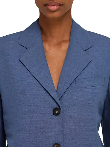 FERRAGAMO Women's Faille Single-Breasted Blazer - Graphite | Thumbnail 7 FERRAGAMO Women's Faille Single-Breasted Blazer - Graphite | Thumbnail 7