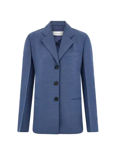 FERRAGAMO Women's Faille Single-Breasted Blazer - Graphite | Thumbnail 1 FERRAGAMO Women's Faille Single-Breasted Blazer - Graphite | Thumbnail 1