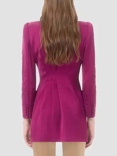 Valentino Garavani Women's Embroidered Satin Cady Caban Jacket | Thumbnail 5