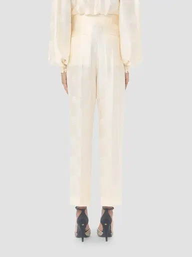 Valentino Garavani Women's Plus De Pois Striped Polka Dot Jacquard Trousers - | Thumbnail 4 Valentino Garavani Women's Plus De Pois Striped Polka Dot Jacquard Trousers - | Thumbnail 4