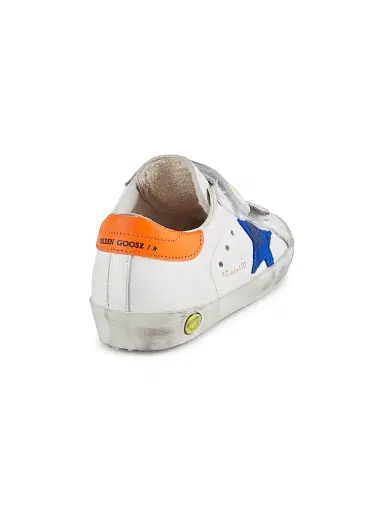 Golden Goose Baby & Kid's Old School Leather Sneakers - White Bluette Orange 3 (Child) | Thumbnail 2