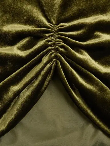 Valentino Garavani Women's Velvet Skirt - Military Green - Size 6 | Thumbnail 5 Valentino Garavani Women's Velvet Skirt - Military Green - Size 6 | Thumbnail 5