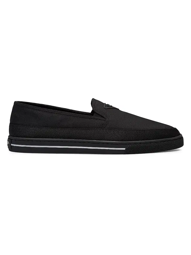 Prada Men's Re-Nylon Slip-On Loafers - Black