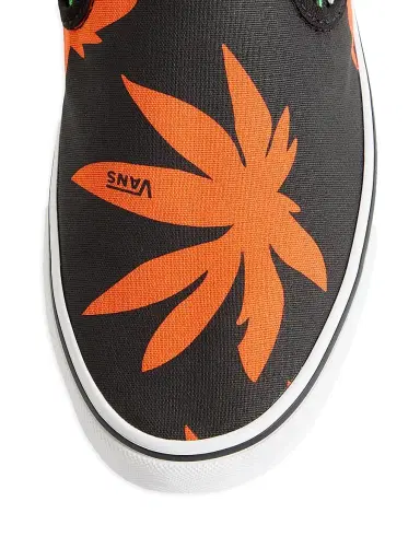Valentino Garavani Men's and Vans Slip-On Sneakers with Checkerboard and Tropical Print - Black Red Green - Size 6 | Thumbnail 5 Valentino Garavani Men's and Vans Slip-On Sneakers with Checkerboard and Tropical Print - Black Red Green - Size 6 | Thumbnail 5