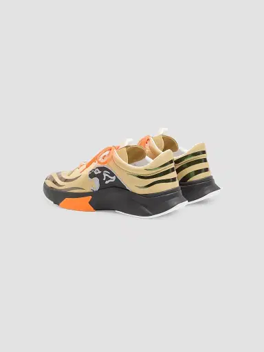 Valentino Garavani Men's Panther Blaze Low-Top Sneakers in Ripstop Fabric - Beige Black - Size 12 | Thumbnail 4