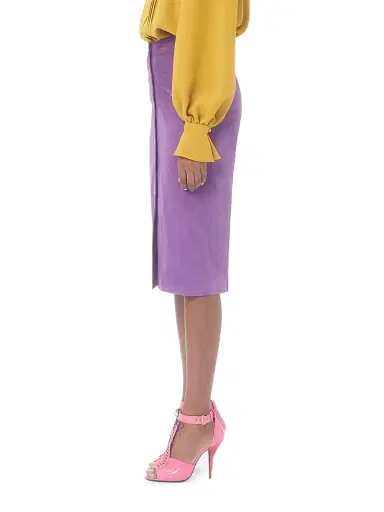 Valentino Garavani Women's Suede Skirt - Purple - Size 4 | Thumbnail 3 Valentino Garavani Women's Suede Skirt - Purple - Size 4 | Thumbnail 3