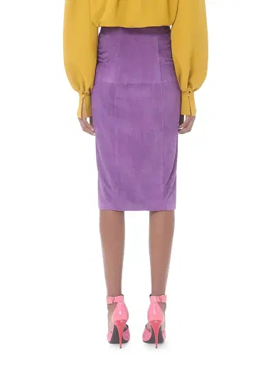 Valentino Garavani Women's Suede Skirt - Purple - Size 4 | Thumbnail 4 Valentino Garavani Women's Suede Skirt - Purple - Size 4 | Thumbnail 4