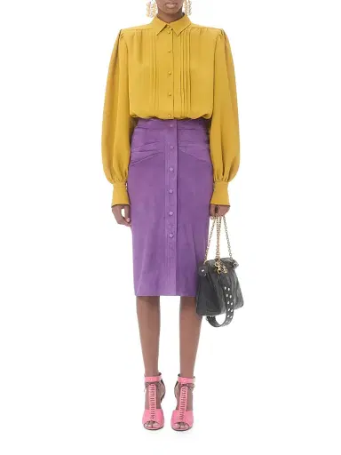 Valentino Garavani Women's Suede Skirt - Purple - Size 4 | Thumbnail 6 Valentino Garavani Women's Suede Skirt - Purple - Size 4 | Thumbnail 6