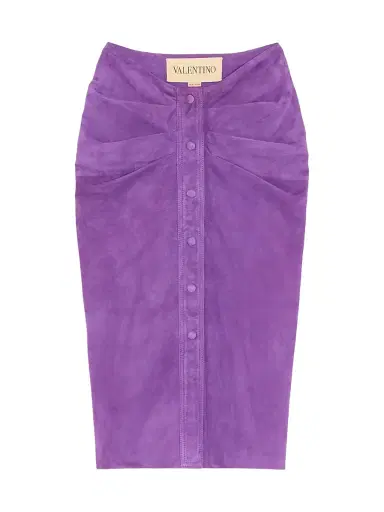 Valentino Garavani Women's Suede Skirt - Purple - Size 4 | Thumbnail 1 Valentino Garavani Women's Suede Skirt - Purple - Size 4 | Thumbnail 1
