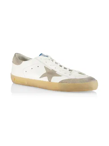 Golden Goose Men's Super-Star Penstar Leather Low-Top Sneakers - Milky Taupe | Thumbnail 2