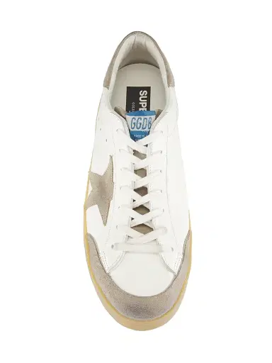 Golden Goose Men's Super-Star Penstar Leather Low-Top Sneakers - Milky Taupe | Thumbnail 5