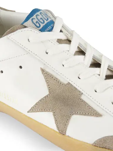 Golden Goose Men's Super-Star Penstar Leather Low-Top Sneakers - Milky Taupe | Thumbnail 7