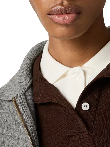 Miu Miu Women's Shetland Wool and Cashmere Zipper Cardigan - Grey - Size 2 | Thumbnail 5