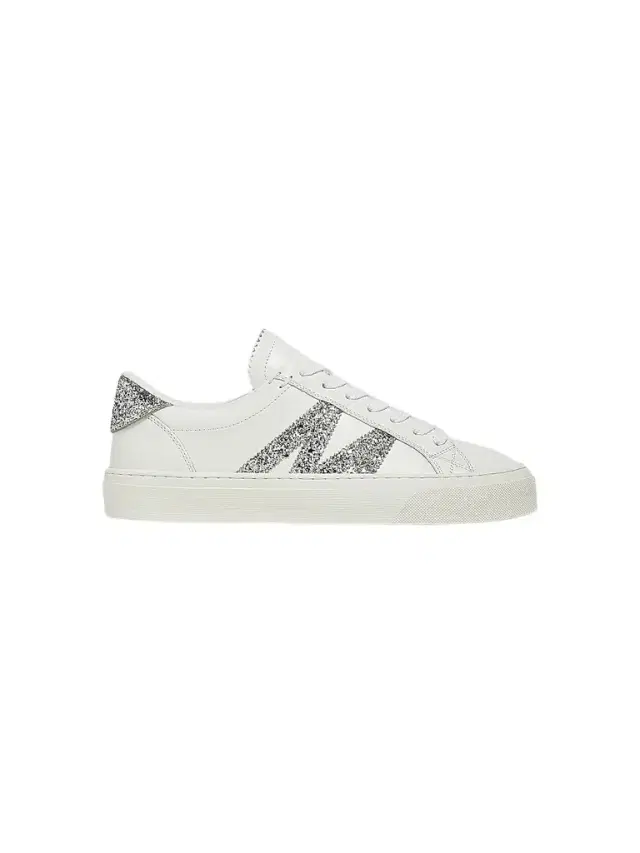 Moncler Women's Monaco2 Sneakers in Leather - White