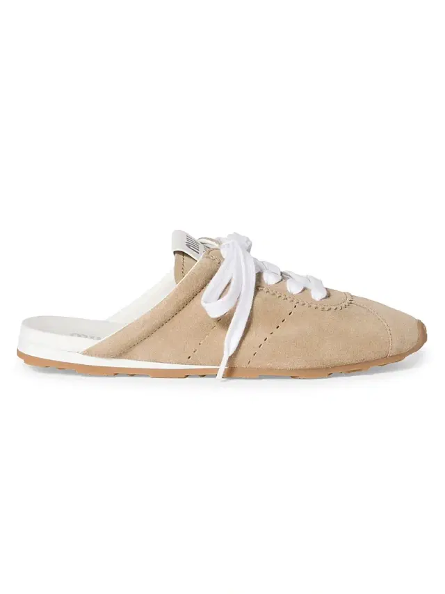 Miu Miu Women's Plume Suede Mules - Beige Khaki