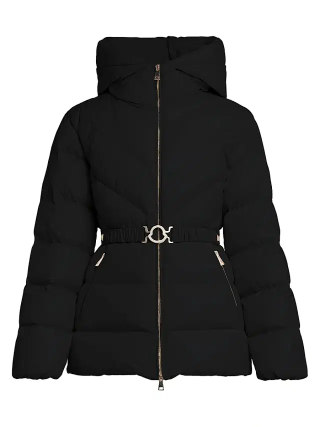 Moncler Women's Brosse Belted Puffer Jacket - Black