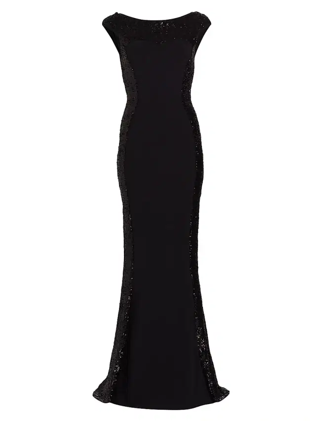 Chiara Boni La Petite Robe Women's Hailey Sequined Gown - Black